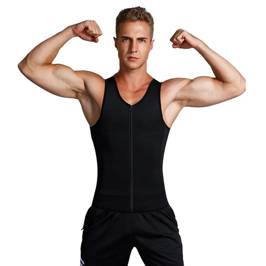 1pcs Men's corset Waist Trainer Men Slimming Body Shaper Vest Zipper Buckle Type Correction Abdomen Tank Top Fitness Shapewear