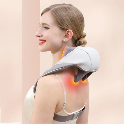 Neck Shoulder Massager Electric Kneading Massager Heated Back Massagers Muscles Massage Pillow Neck Waist Leg Body