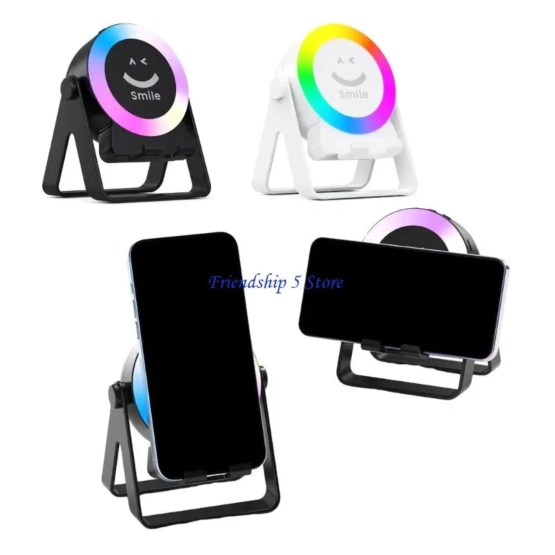 T8WC Real Time Music Activation Wireless Charging Phone Stand 360 Degree Adjustable
